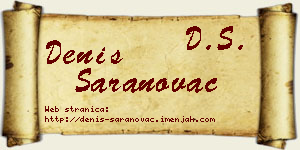 Denis Saranovac vizit kartica